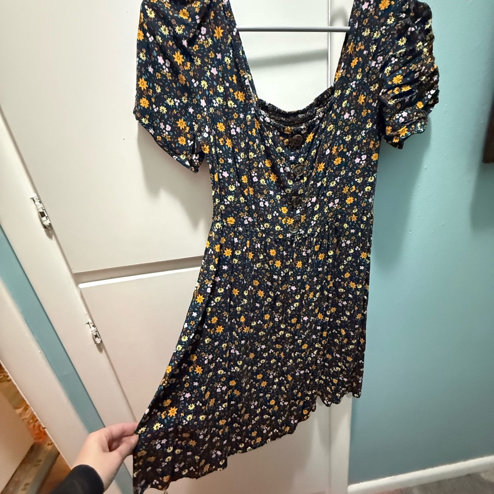 Floral Black Dress